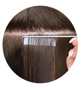 thin hair tape in hair extensions