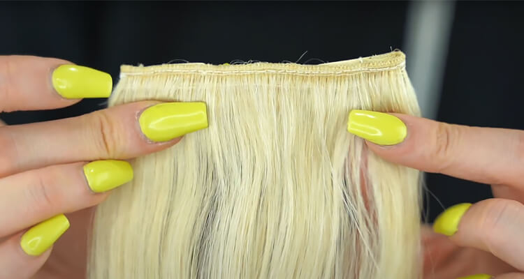Jiffy human hair clip in extensions